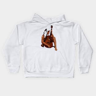 Artistic Guitar Girl Kids Hoodie